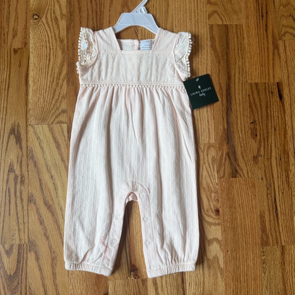 Laura Ashley Baby Pink Romper •3-6 months•